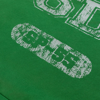 Green 8oz brushed twill SUPERFIVE TOTE with distressed white SP5DER graphic print.