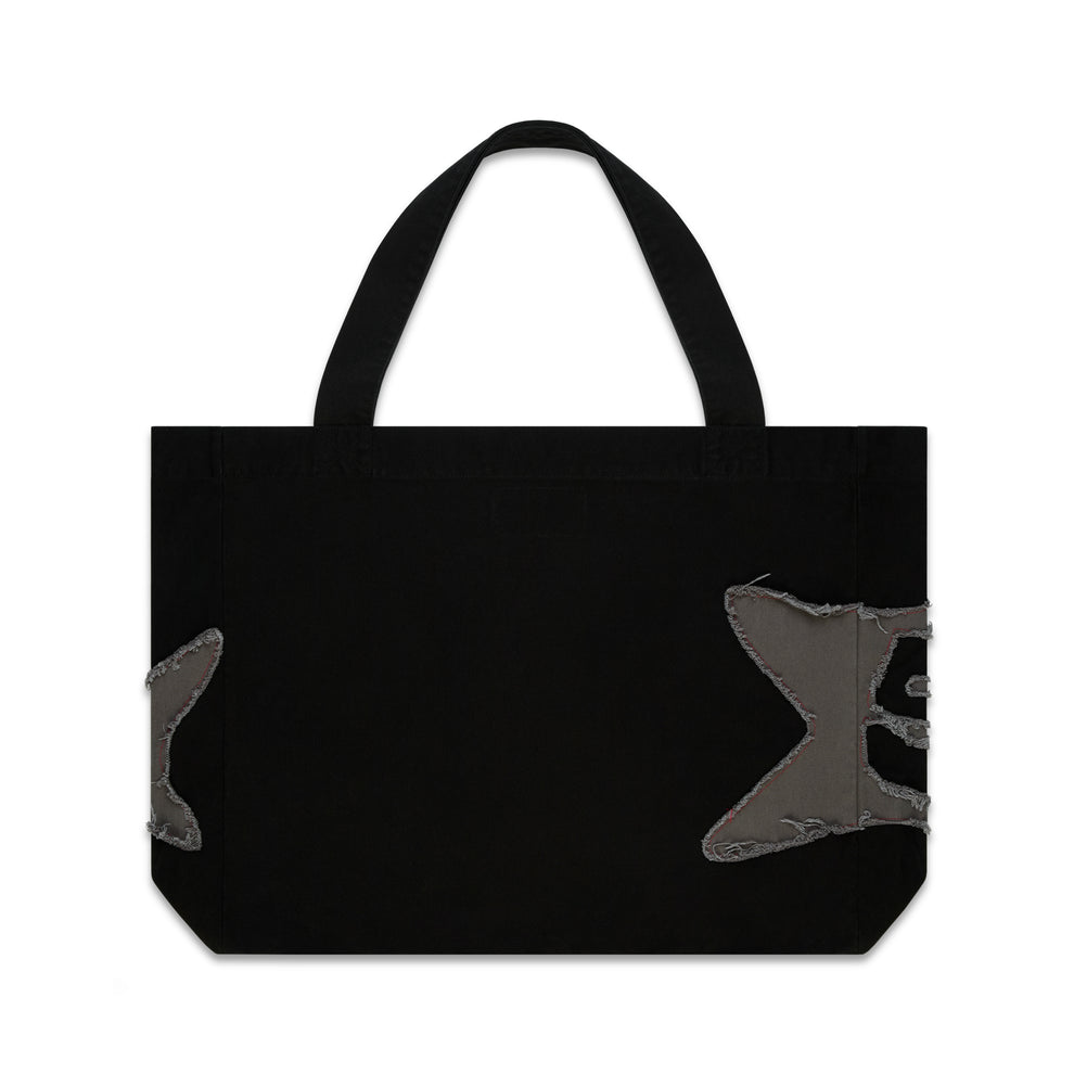 BLACK BIG STAR TOTE