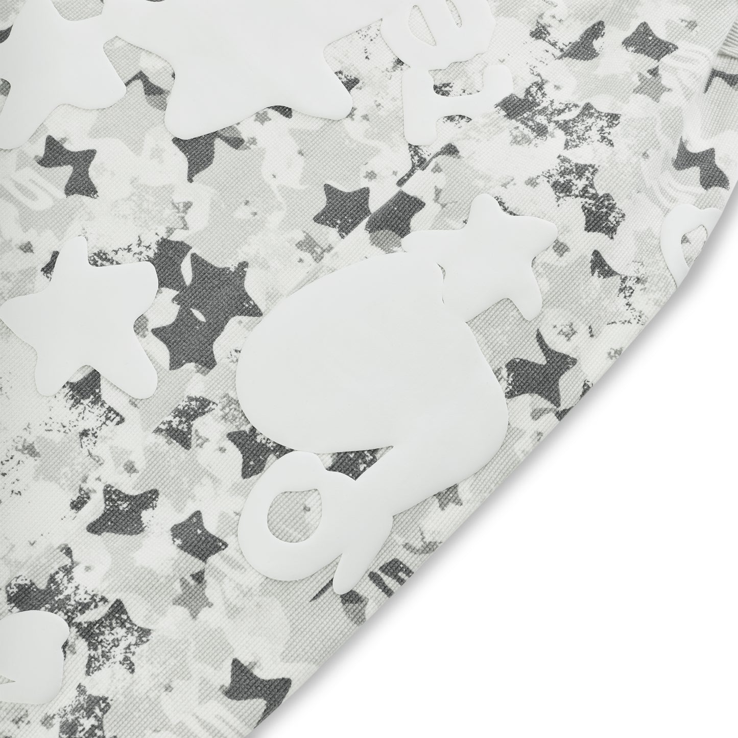 BELUGA AOP thermal with grey star camo waffle knit and white Beluga print.