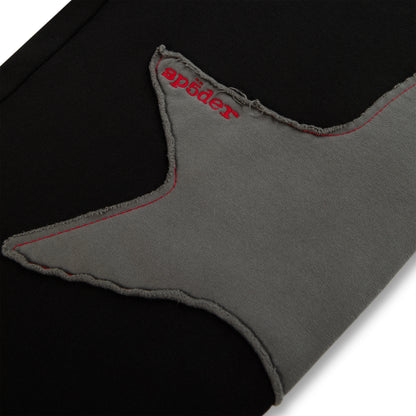 BLACK BIG STAR WIDE LEG SWEATPANT