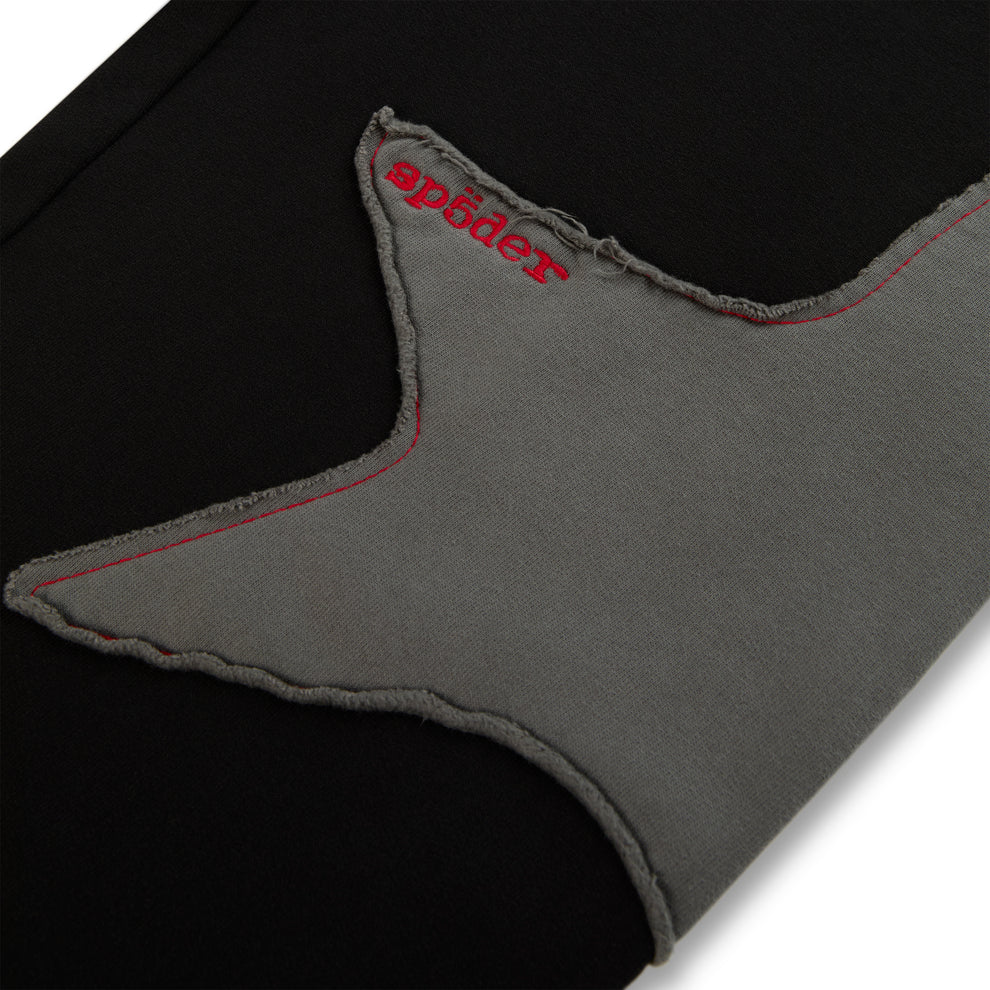 BLACK BIG STAR WIDE LEG SWEATPANT