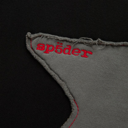 BLACK BIG STAR WIDE LEG SWEATPANT