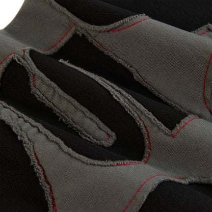 BLACK BIG STAR WIDE LEG SWEATPANT