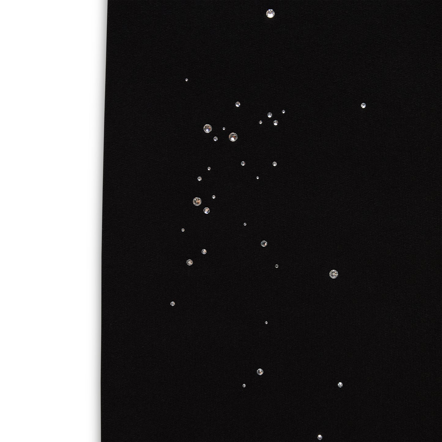 BLACK RHINESTONE SILK SWEATPANT