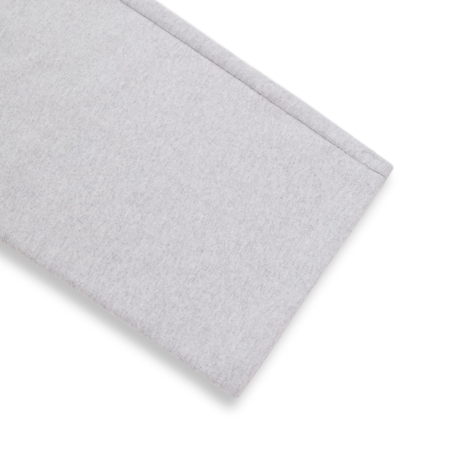 Light gray wide-leg sweatpant made of 100% cotton fleece.