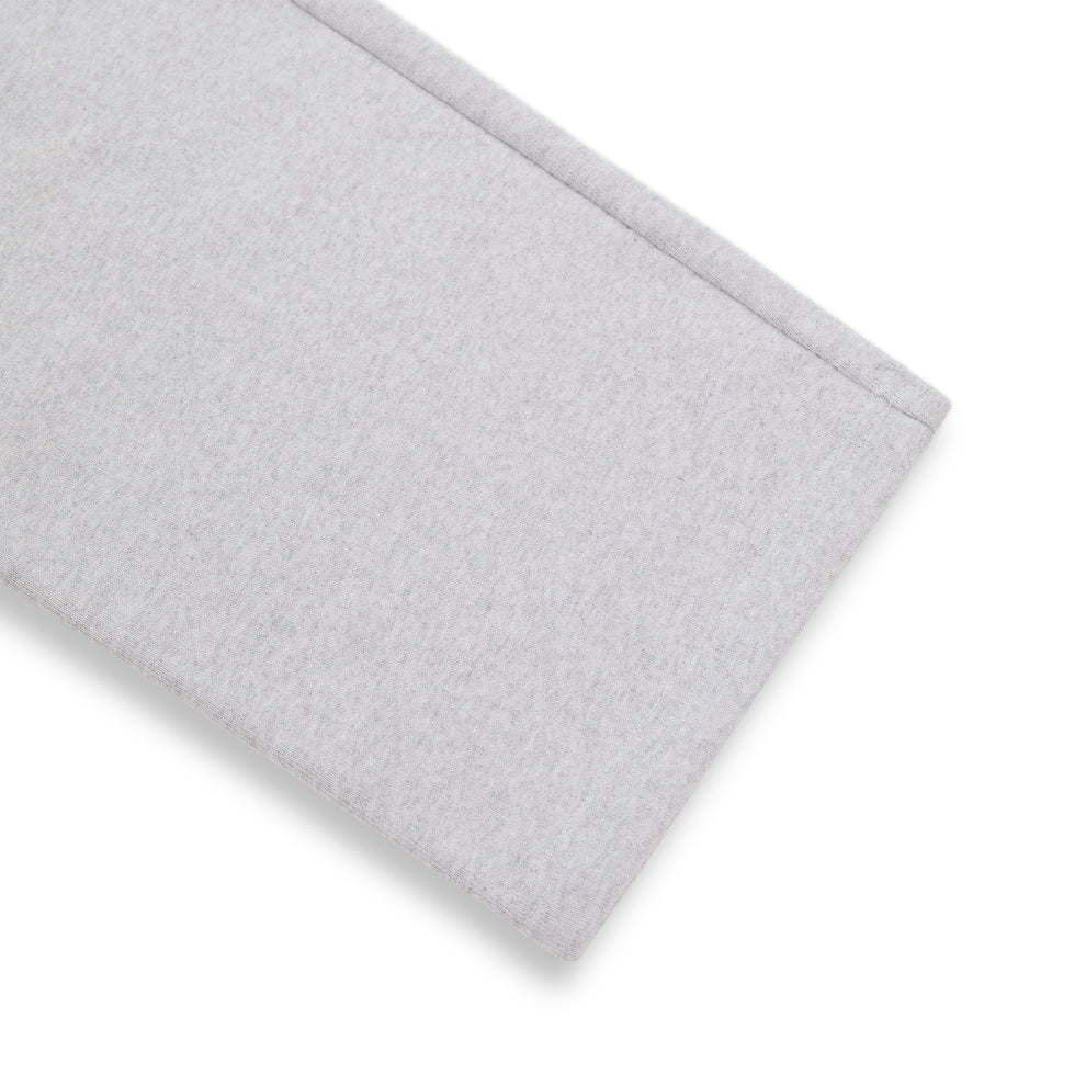 Light gray wide-leg sweatpant made of 100% cotton fleece.