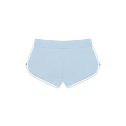 Light blue SP5 WIDE BOXER shorts with white trim, soft material, and elastic waistband.