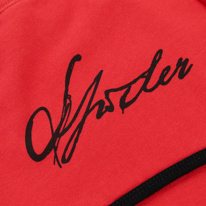 Red SP5 WIDE BOXER with black "Shooter" script logo and black trim.