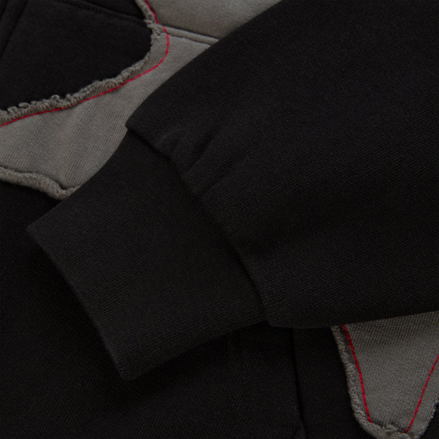 BLACK BIG STAR FULL ZIP HOODIE