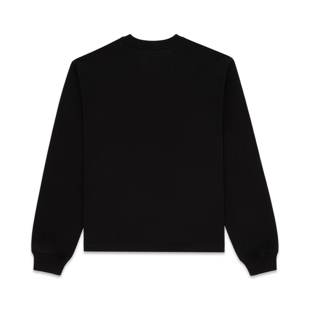Black 555 SP5DER LONGSLEEVE, 100% cotton, standard fit with ribbed collar and cuffs.