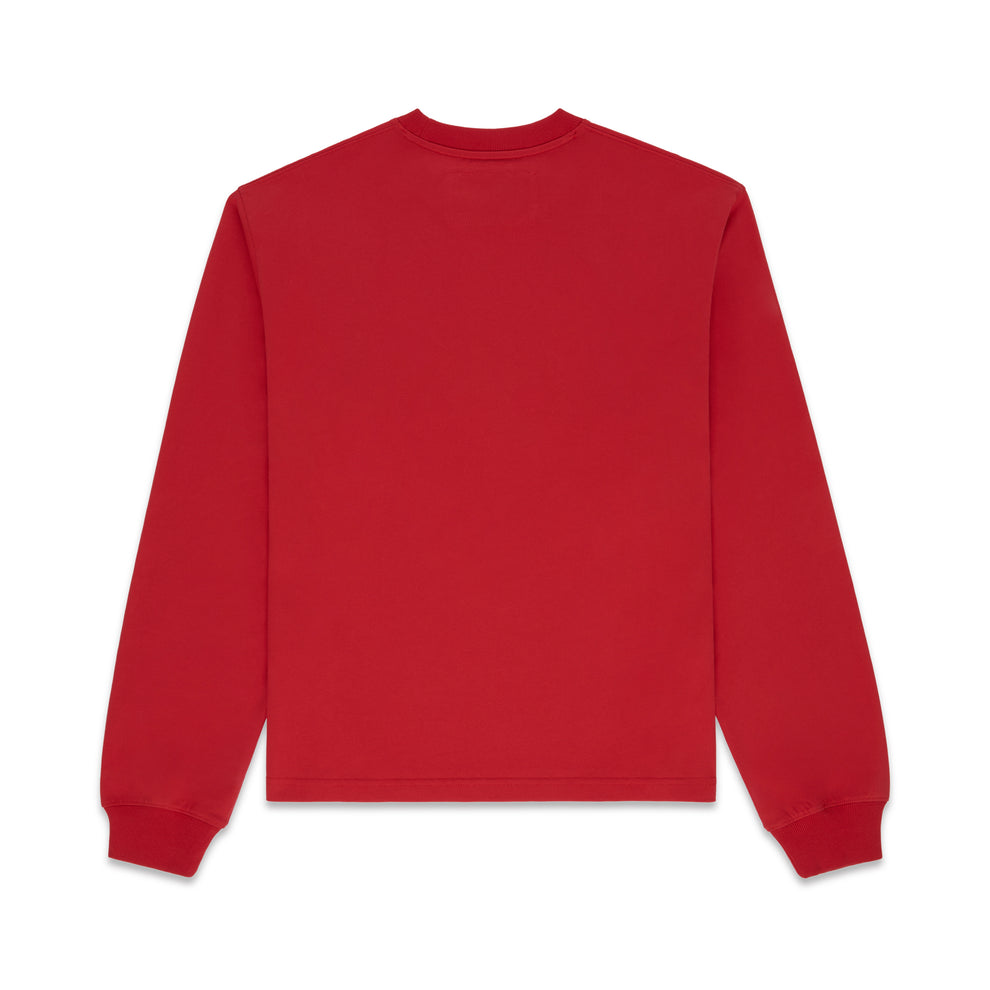 Red 555 SP5DER LONGSLEEVE, 100% cotton, with ribbed collar and cuffs.