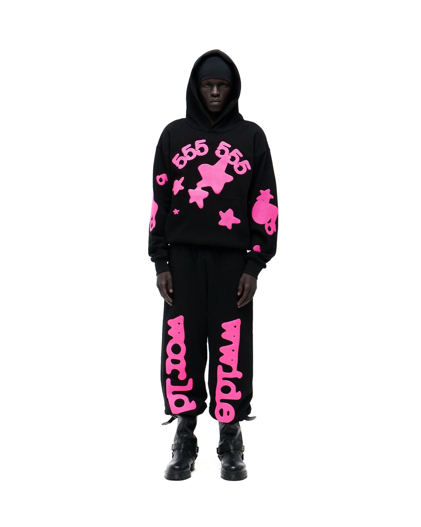 BLACK BELUGA ANGEL NUMBER HOODIE