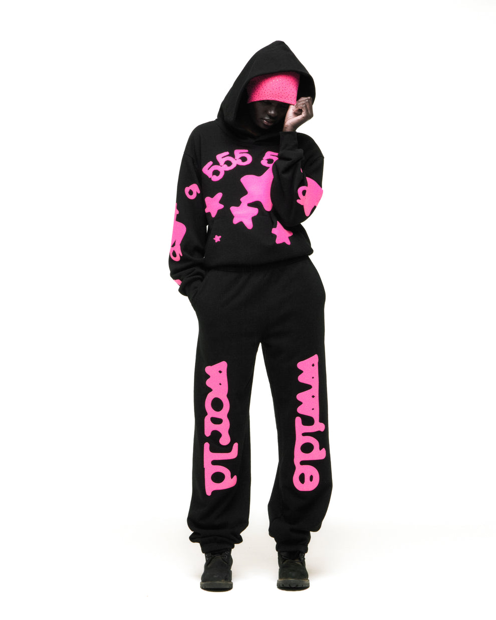 BLACK BELUGA ANGEL NUMBER HOODIE