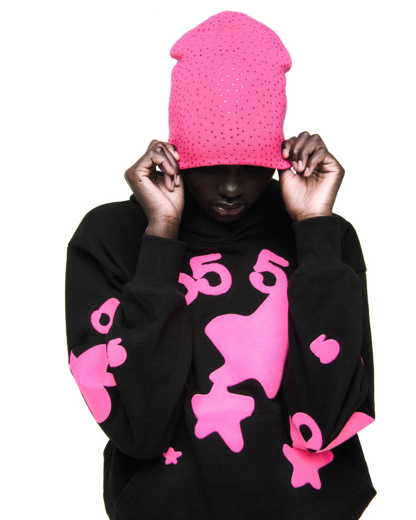 BLACK BELUGA ANGEL NUMBER HOODIE