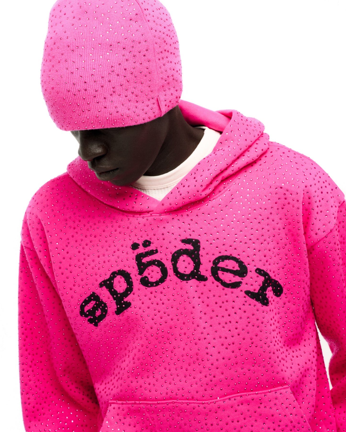 PINK VVS SKULLY ON MODEL