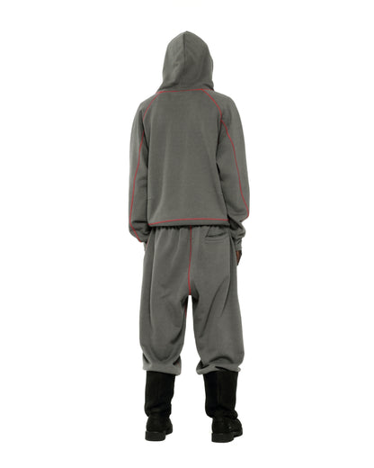 SLATE ARCHIVE CONTRAST HOODIE ON MODEL