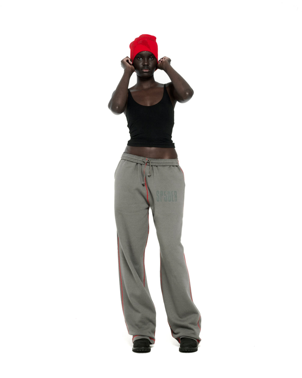 SLATE GREY ARCHIVE CONTRAST SWEATPANT ON MODEL