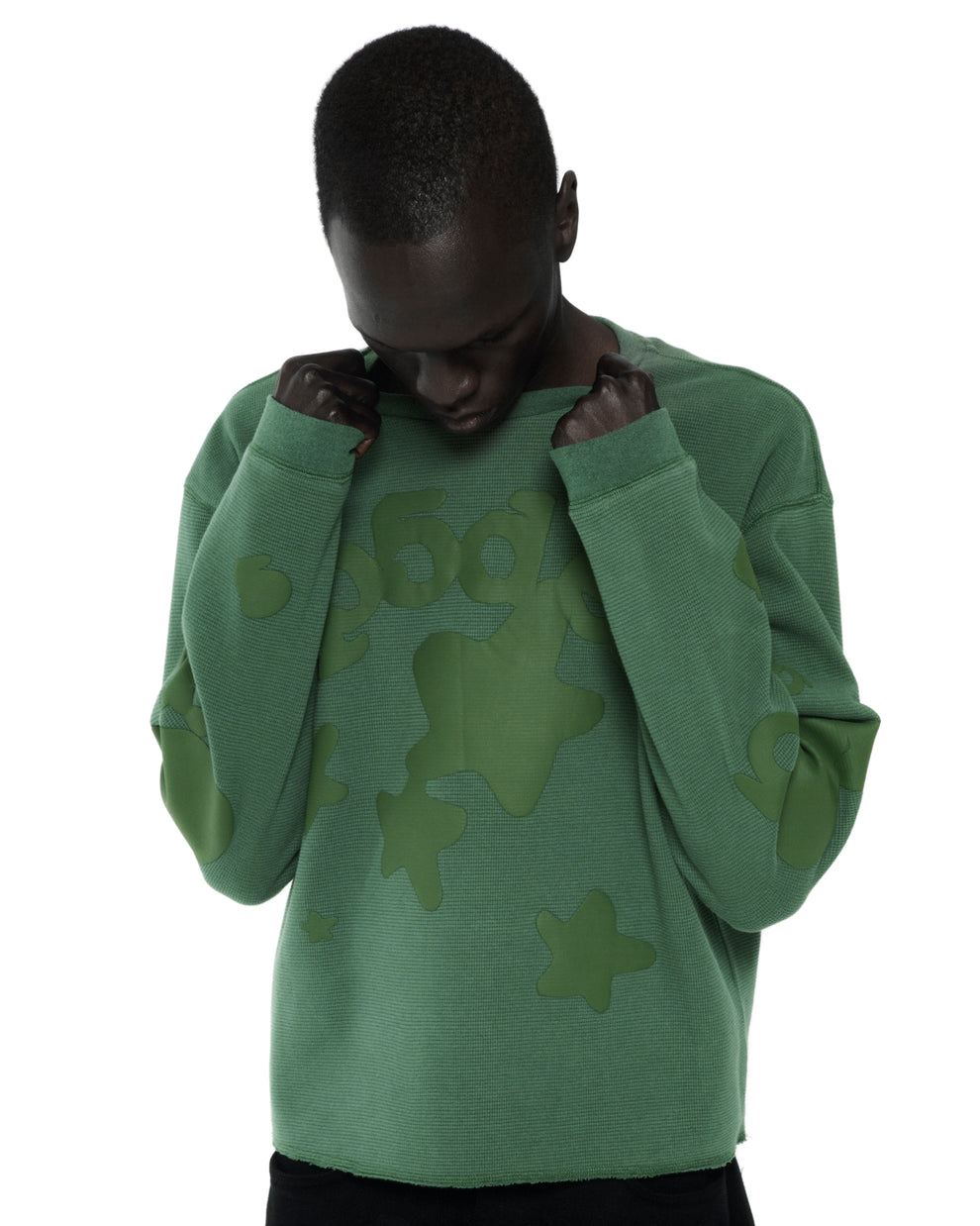 KELLY GREEN BELUGA THERMAL ON MODEL