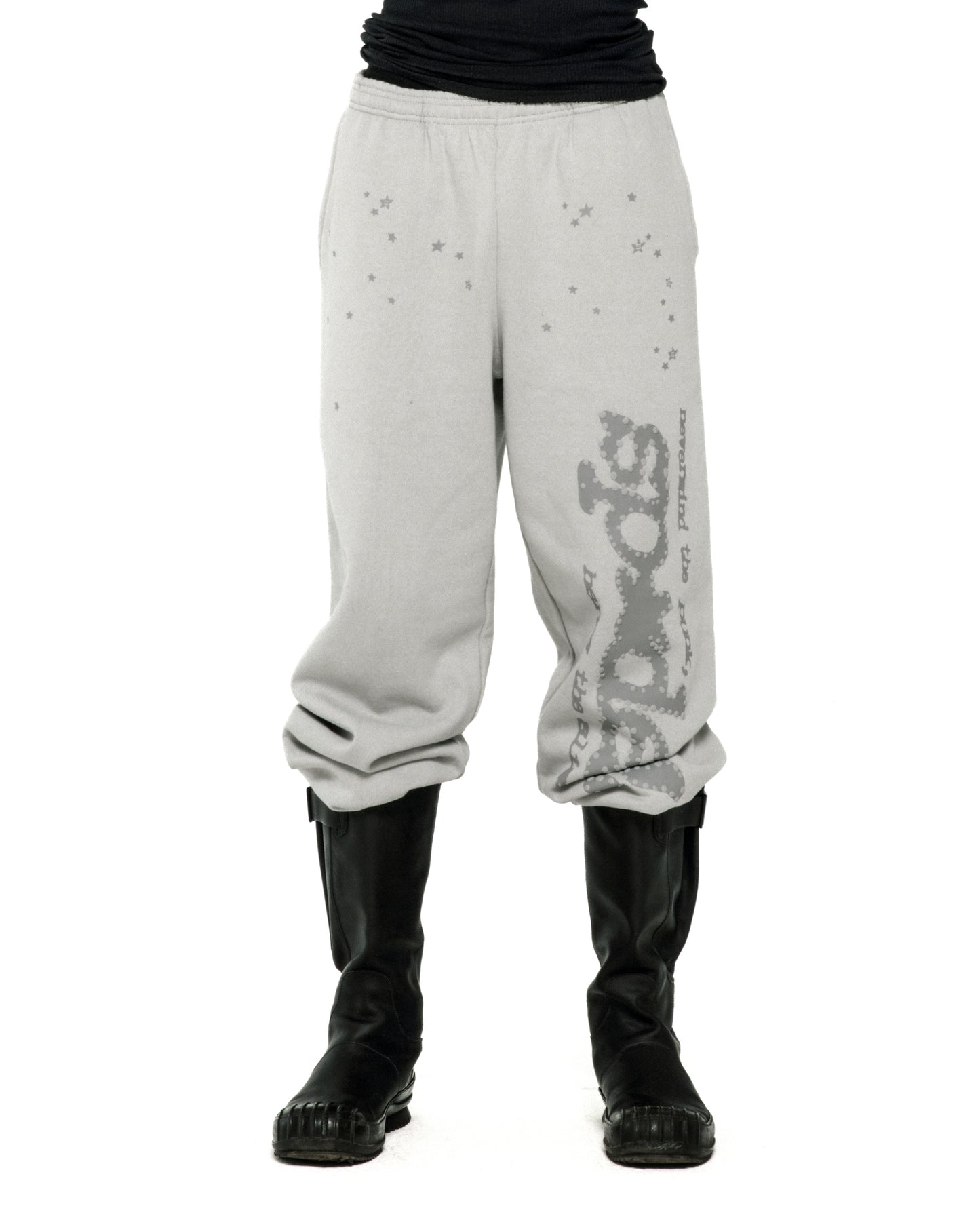 Light grey TONAL PUNK V2 SWEATPANT with "P*NK SP5DER" text and scattered stars.