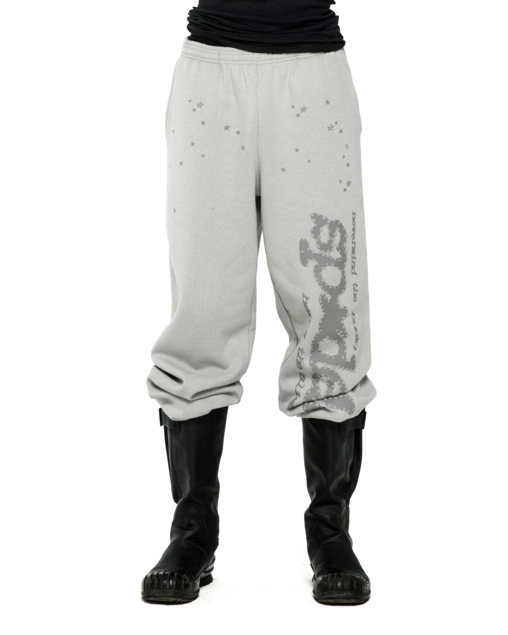 Light grey TONAL PUNK V2 SWEATPANT with "P*NK SP5DER" text and scattered stars.